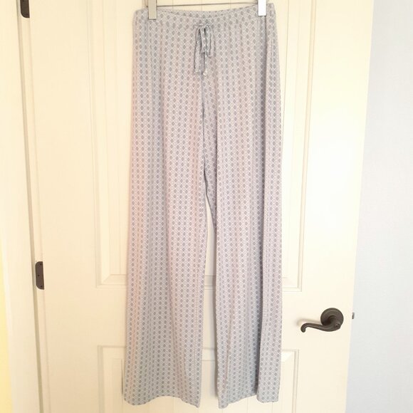 Pajamagram Naturally Nude Pajamas Light Blue Geo Print Size MT Tall - Picture 5 of 16
